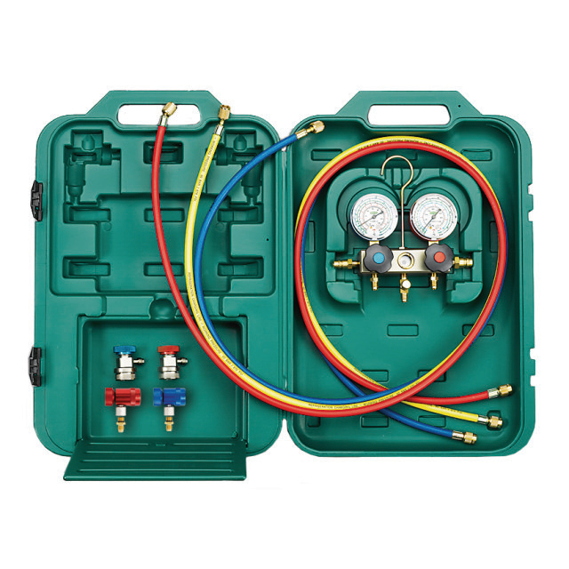 REFCO Meterset BM2-3-AUTO-SET-DS-RC-R1234yf met 3 vulslangen 72"/180cm