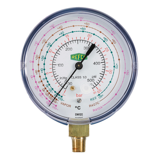 REFCO Manometer M5-250-DS-MULTI zuig 80mm 1/8" NPT