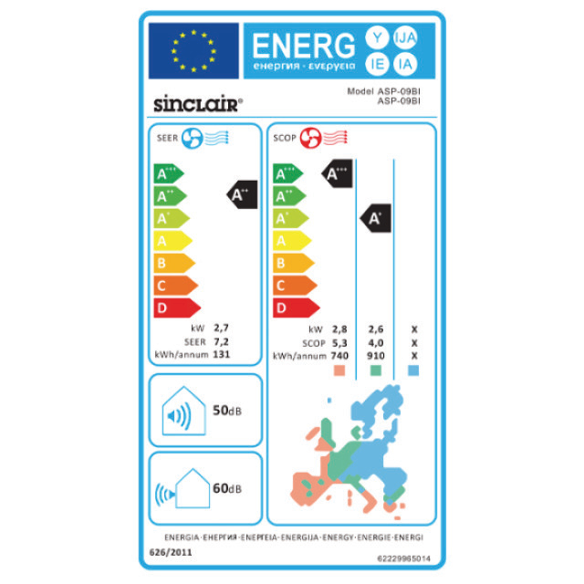 Sinclair Console buitenunit ASP-09BI 2,7/2,9kW