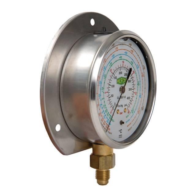 REFCO Manometer MR-506-DS-MULTI 80 mm, stainless, 1/4" SAE