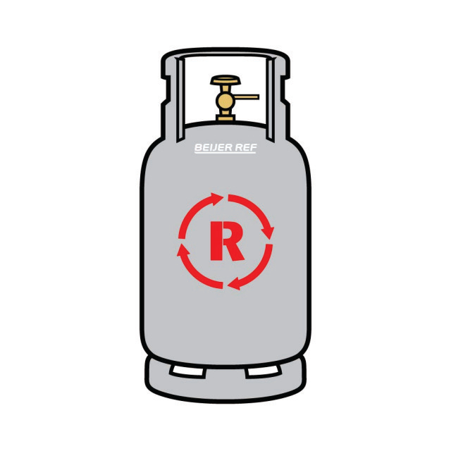 Beijer Ref Huur R-cilinder 12,5ltr 2g/v Y Niet brandbaar