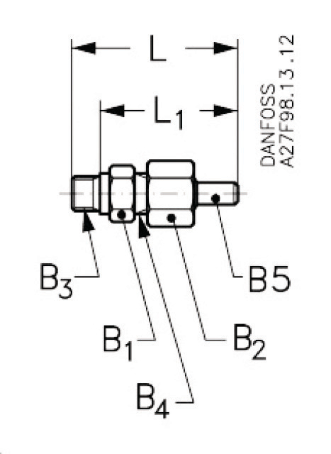 Danfoss Manometeraansluiting PM/ICS 6,5/10 mm las/sold.