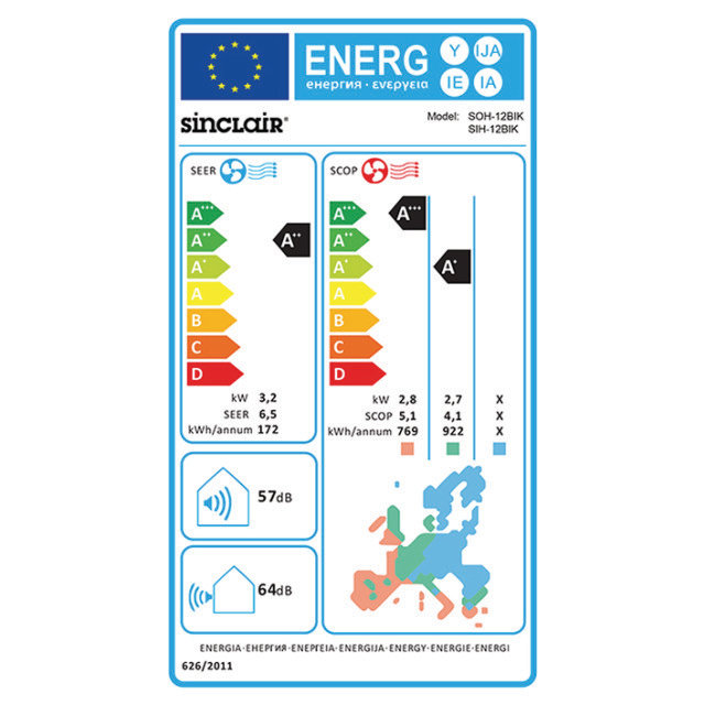 Sinclair Keyon Set SIH-12BIK + SOH-12BIK 3,2/3,4kW