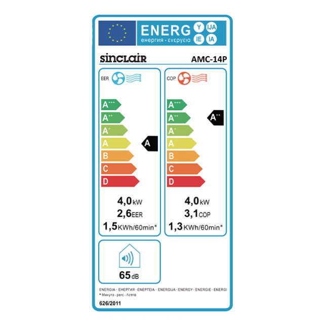 Sinclair Mobiele Airconditioning AMC-14P 4,0/4,0kW