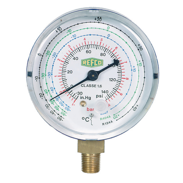 REFCO Manometer M2-250-DS-R134a zuig 68mm 1/8" NPT