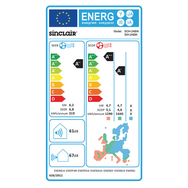 Sinclair Keyon buitenunit SOH-24BIK 6,2/6,4kW